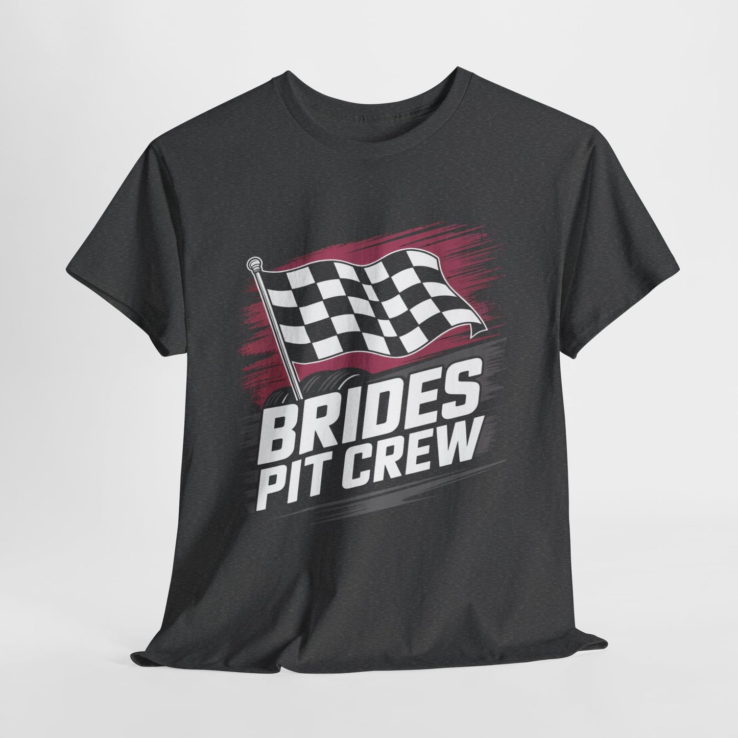 Brides Pit Crew Tee - Fun Wedding Shirt, Bridal Party Gift, Race Themed Apparel, Unisex Heavy Cotton Tee, Bachelorette Party Outfit