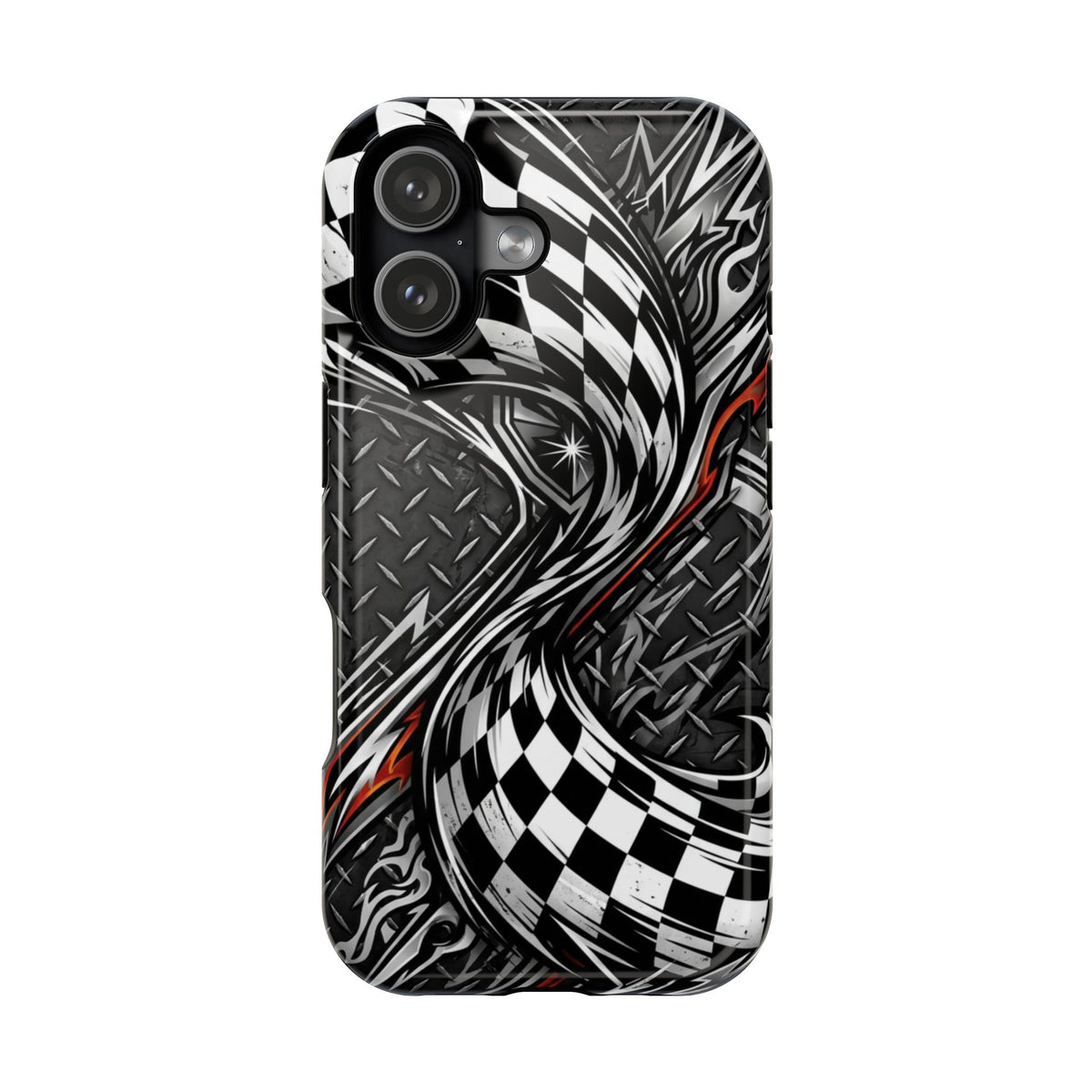 Racing Checkered Flag Magnetic Phone Case