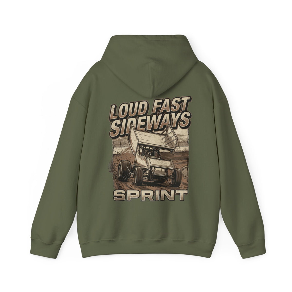 Loud Fast Sideways Sprint Racing Hoodie