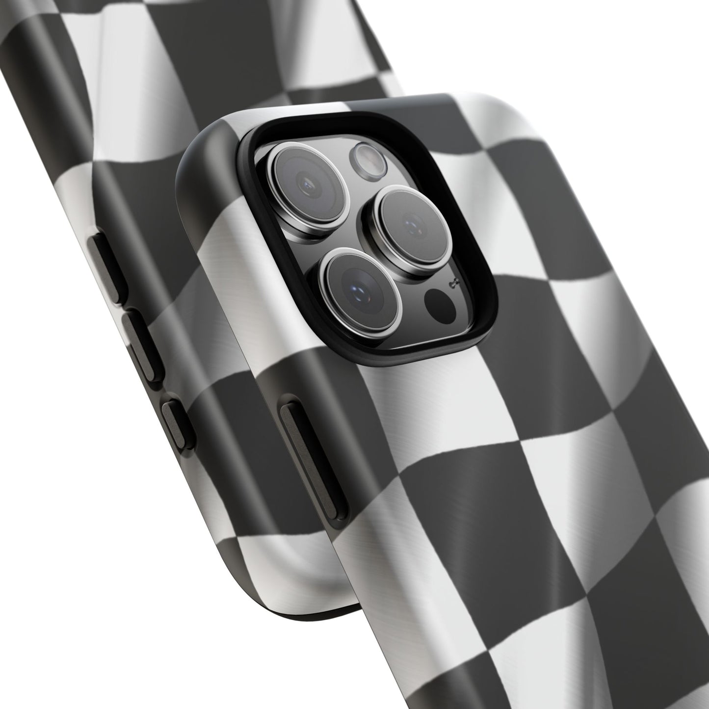 Racing Phone Case, Checkered Flag Design, Tough Case