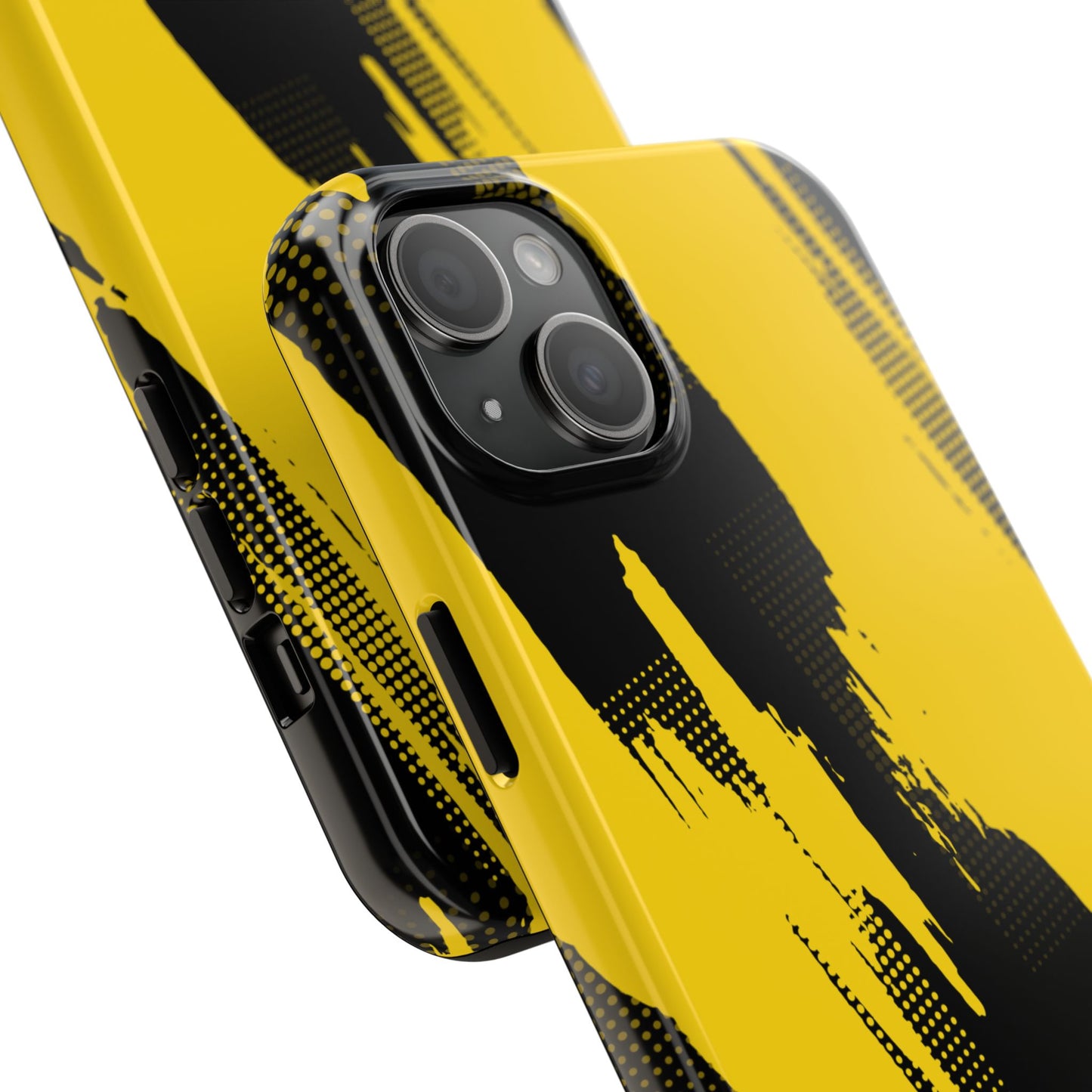 Racing Graphic Yellow Black Tough Phone Cases