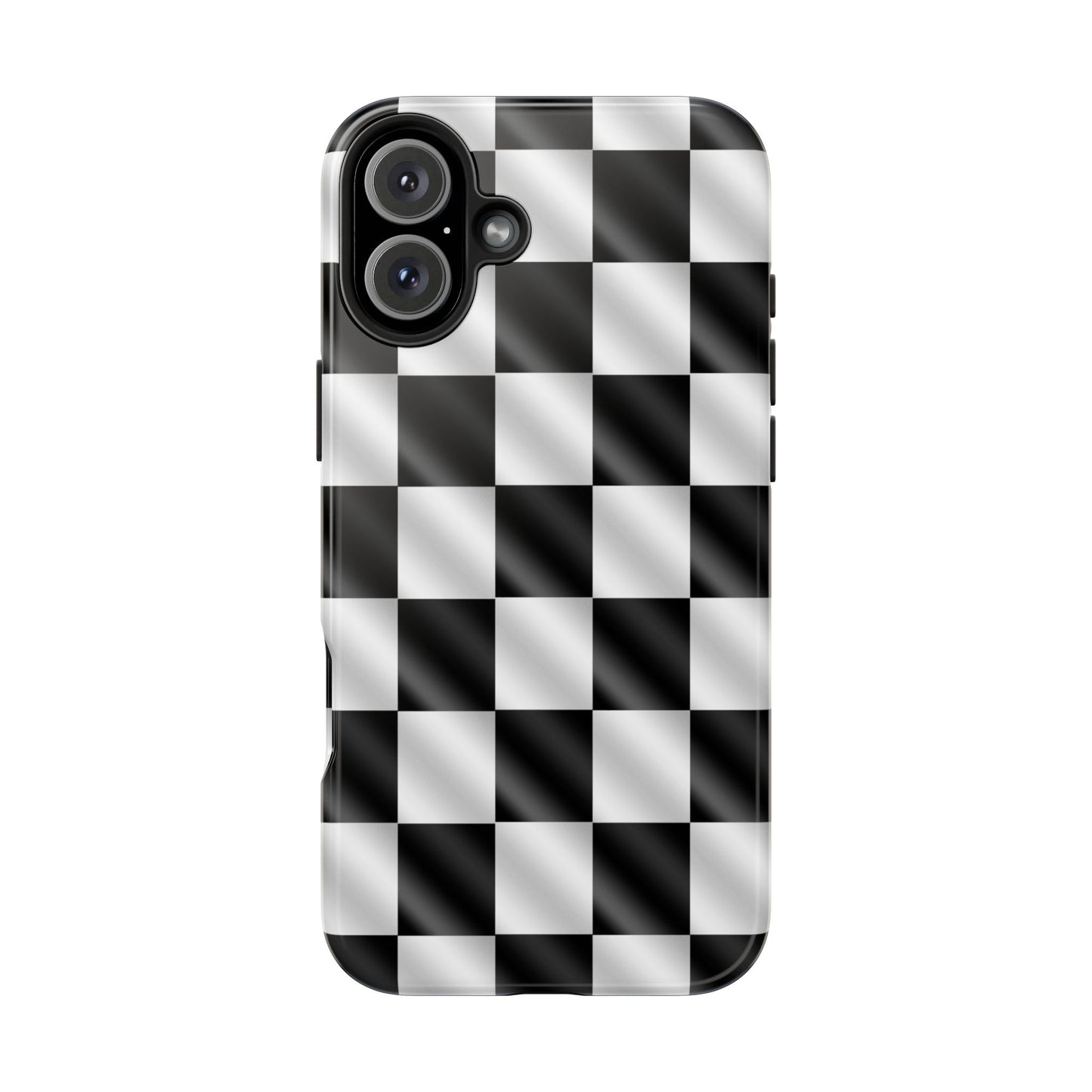 3D Effect Checkered Flag Tough Phone Cases