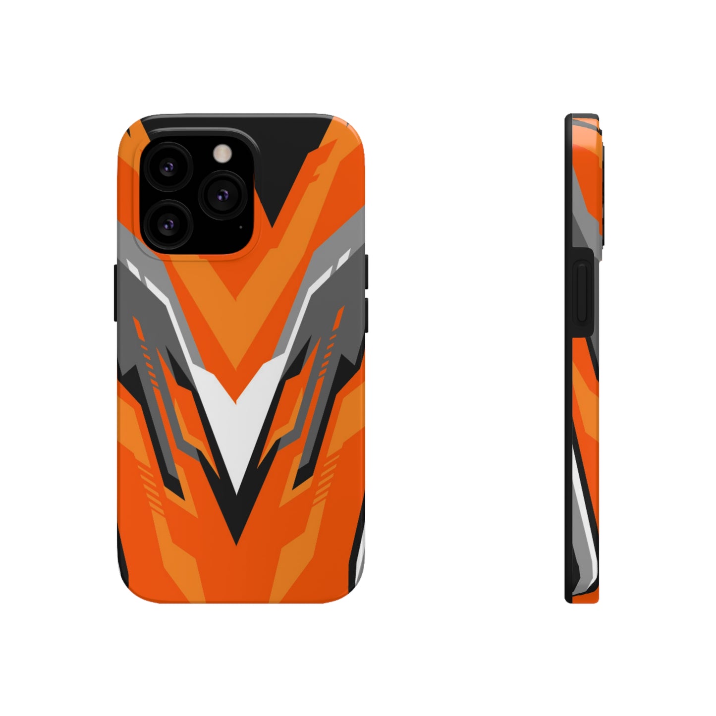 Orange / Black racing Graphic Tough Phone Cases