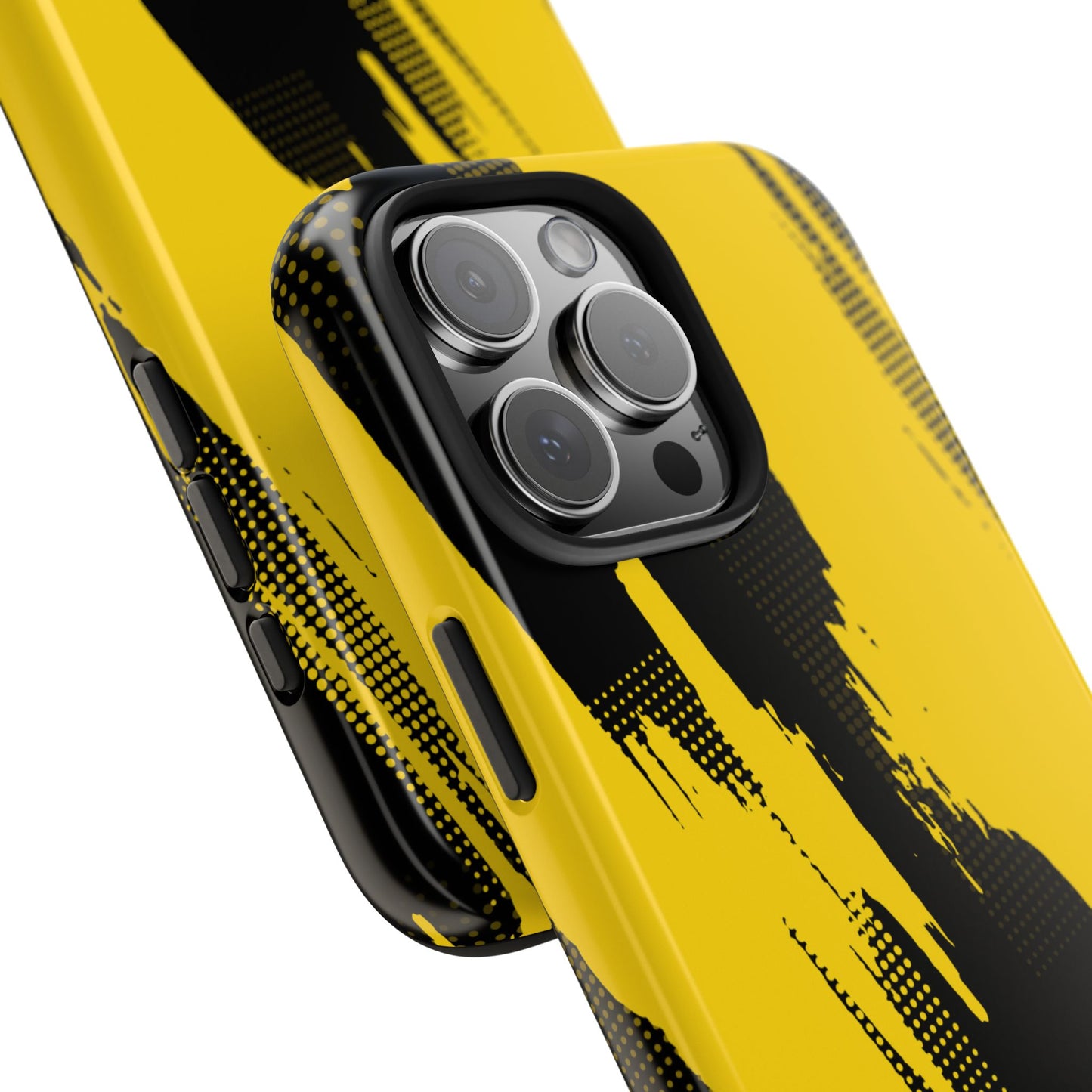 Racing Graphic Yellow Black Tough Phone Cases