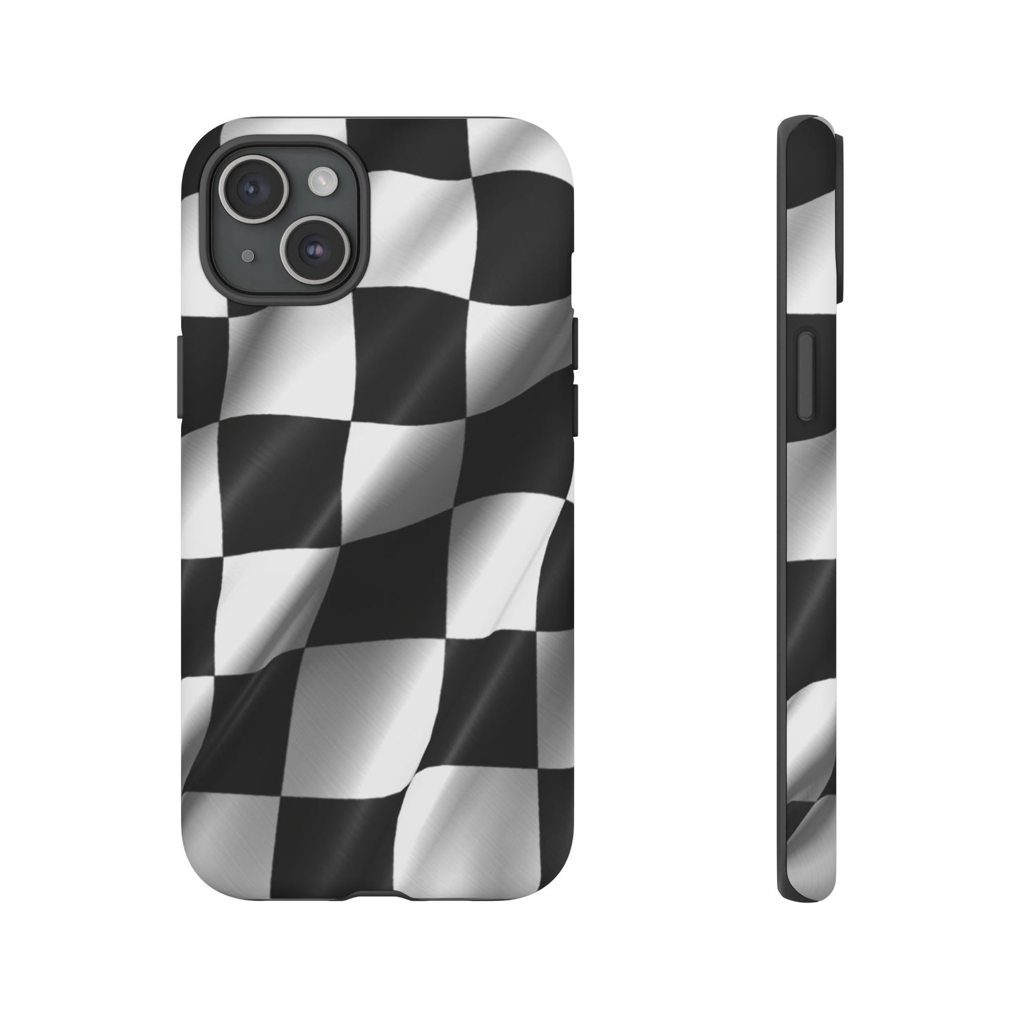 Racing Phone Case, Checkered Flag Design, Tough Case