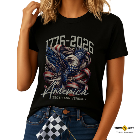 1776-2026 America Eagle T-Shirt — 250th Anniversary Patriotic Tee