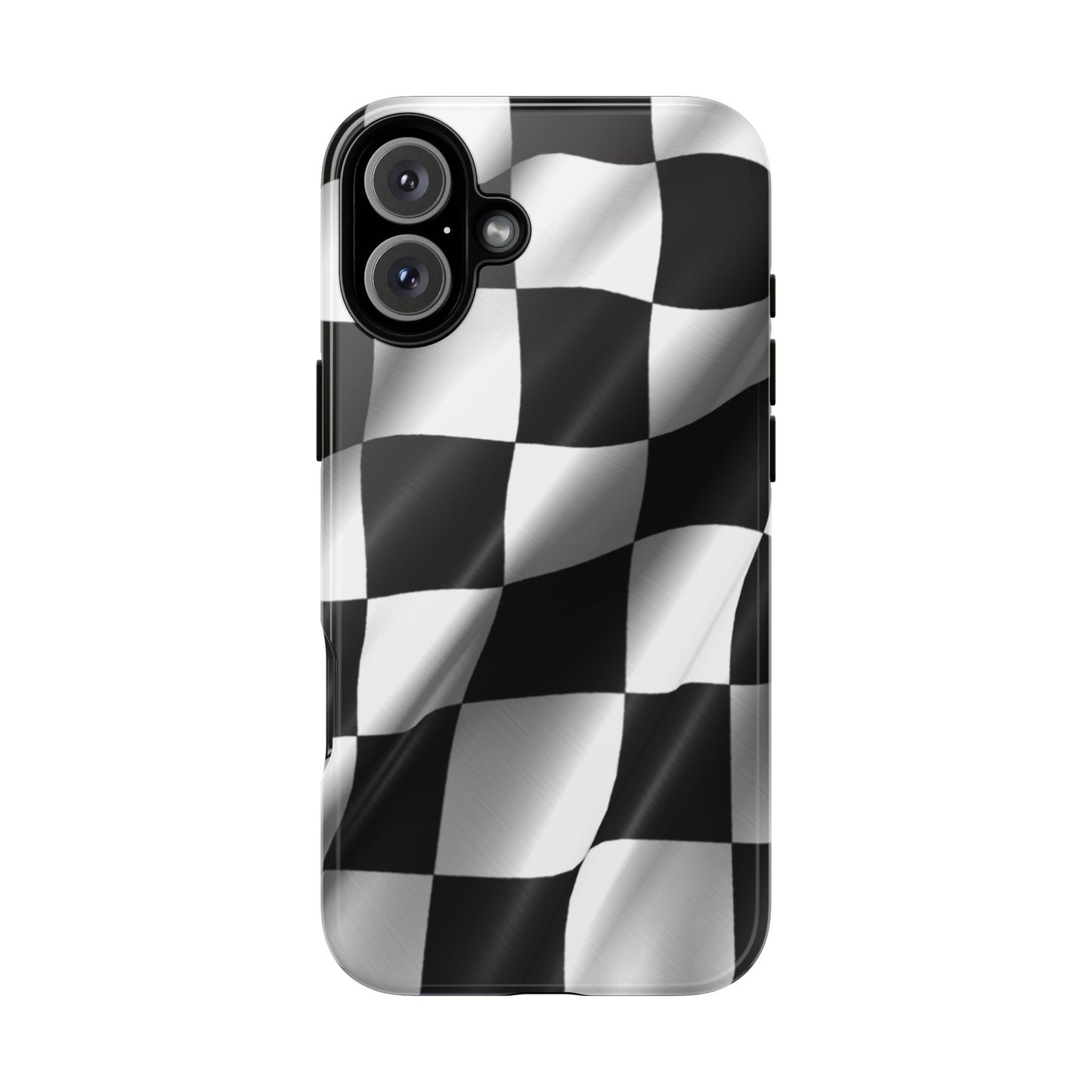 Racing Phone Case, Checkered Flag Design, Tough Case