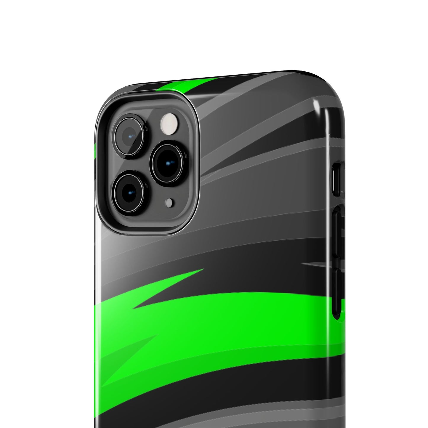 Racing Graphic Green/Black/Gray Tough Phone Cases