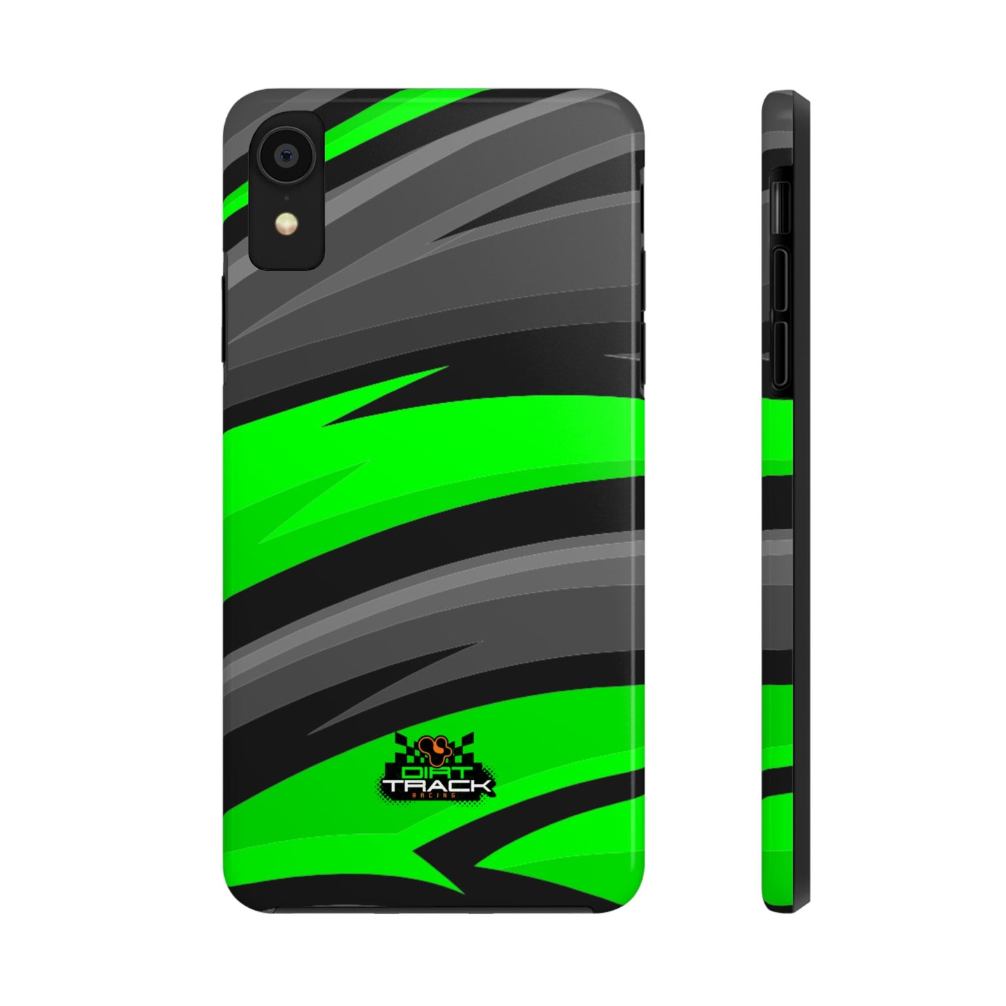 Racing Graphic Green/Black/Gray Tough Phone Cases