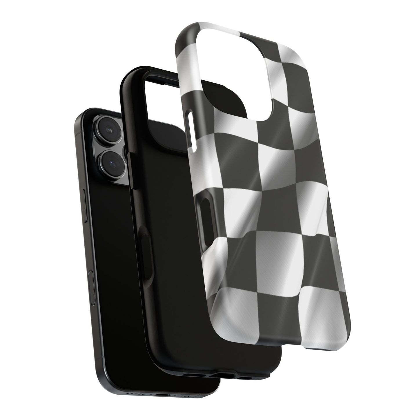 Racing Phone Case, Checkered Flag Design, Tough Case