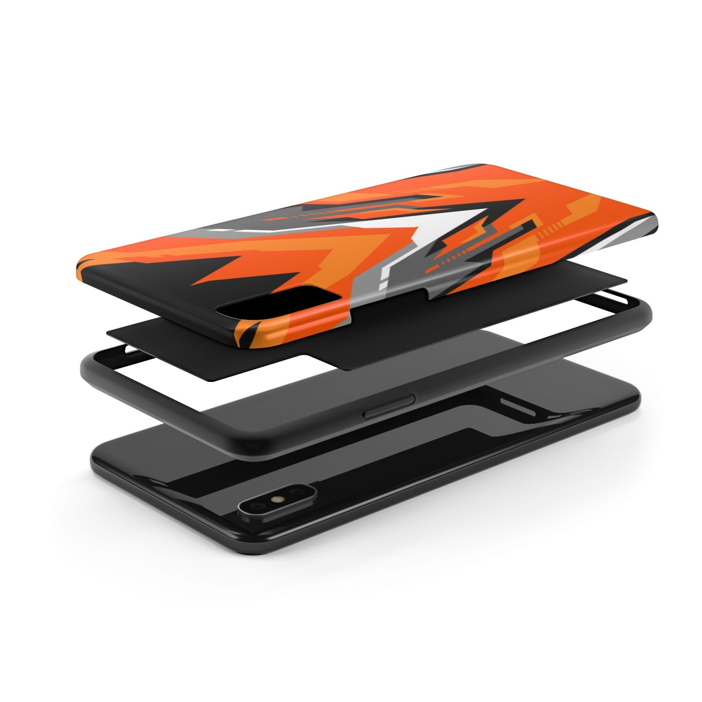 Orange Racing Graphic Tough Phone Case