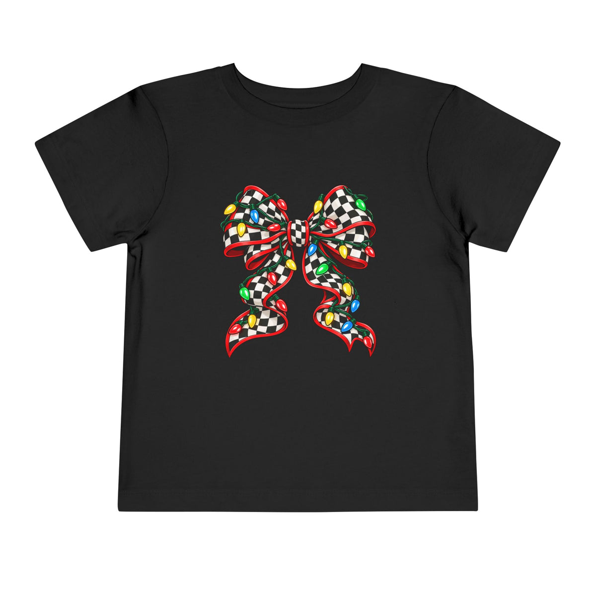 Festive Racing Christmas Bow Toddler Short Sleeve Tee