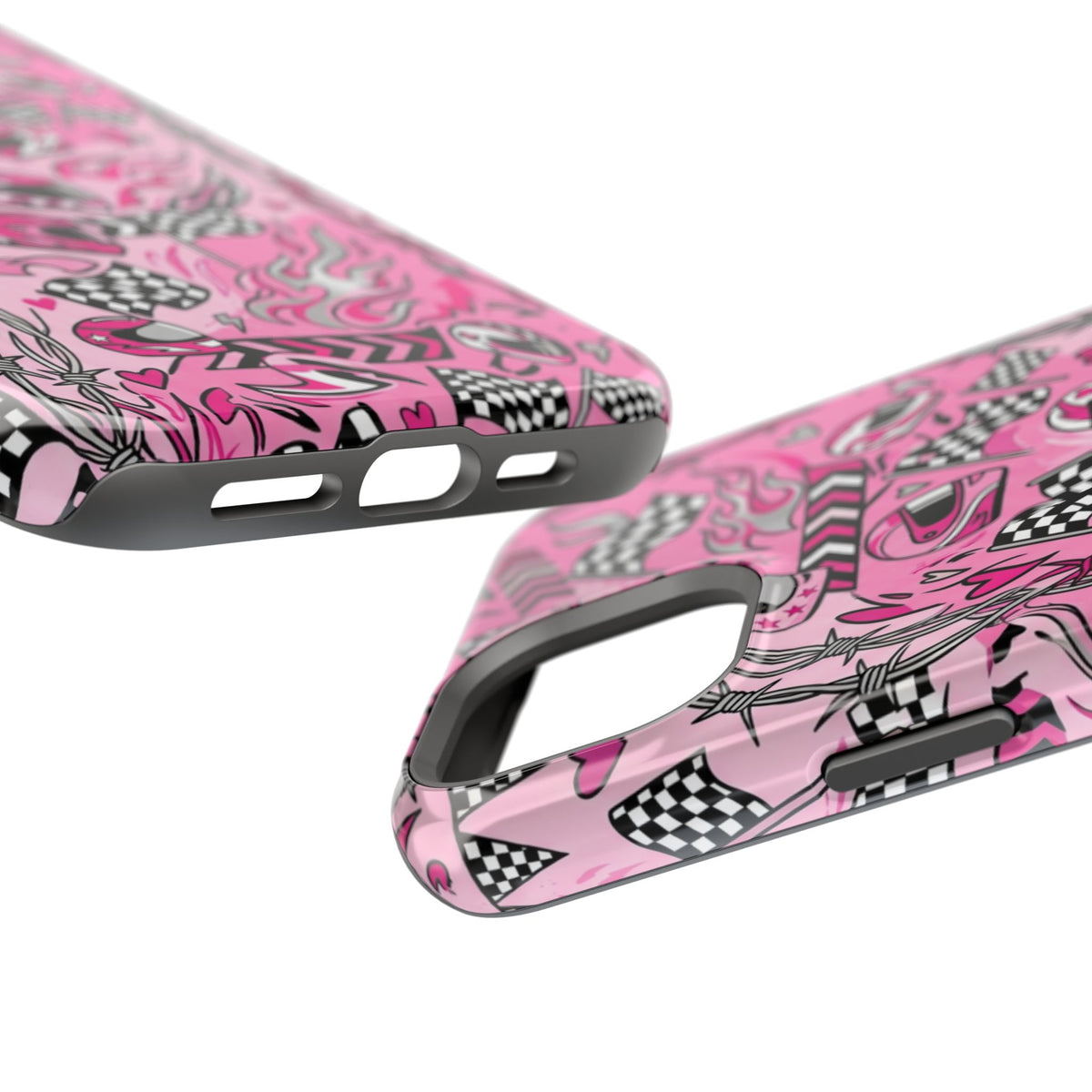 Pink Racing Helmets Magnetic Phone Case