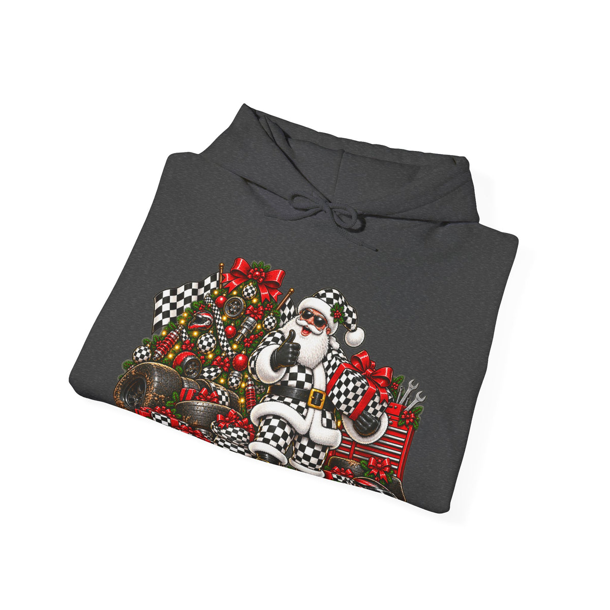 Santa Racemas Christmas Holiday Tree Hoodie