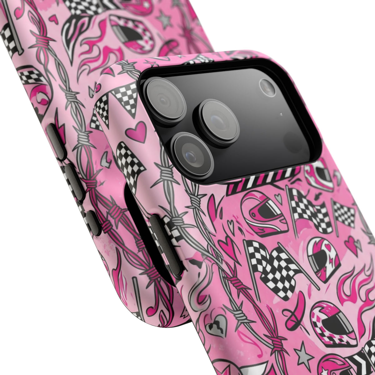 Pink Racing Helmets Magnetic Phone Case