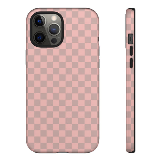 Pink Tan Checkerboard Checkered IPhone Tough Case