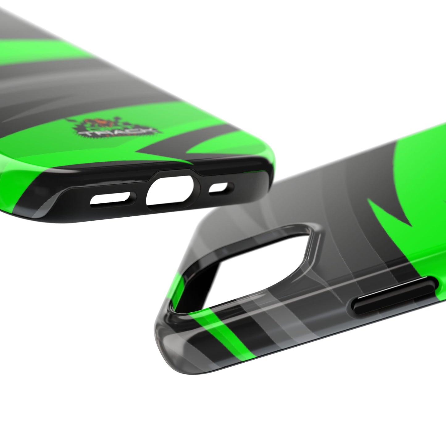 Racing Graphic Green/Black/Gray Tough Phone Cases