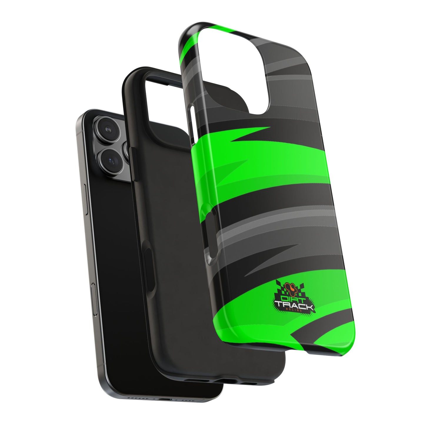 Racing Graphic Green/Black/Gray Tough Phone Cases