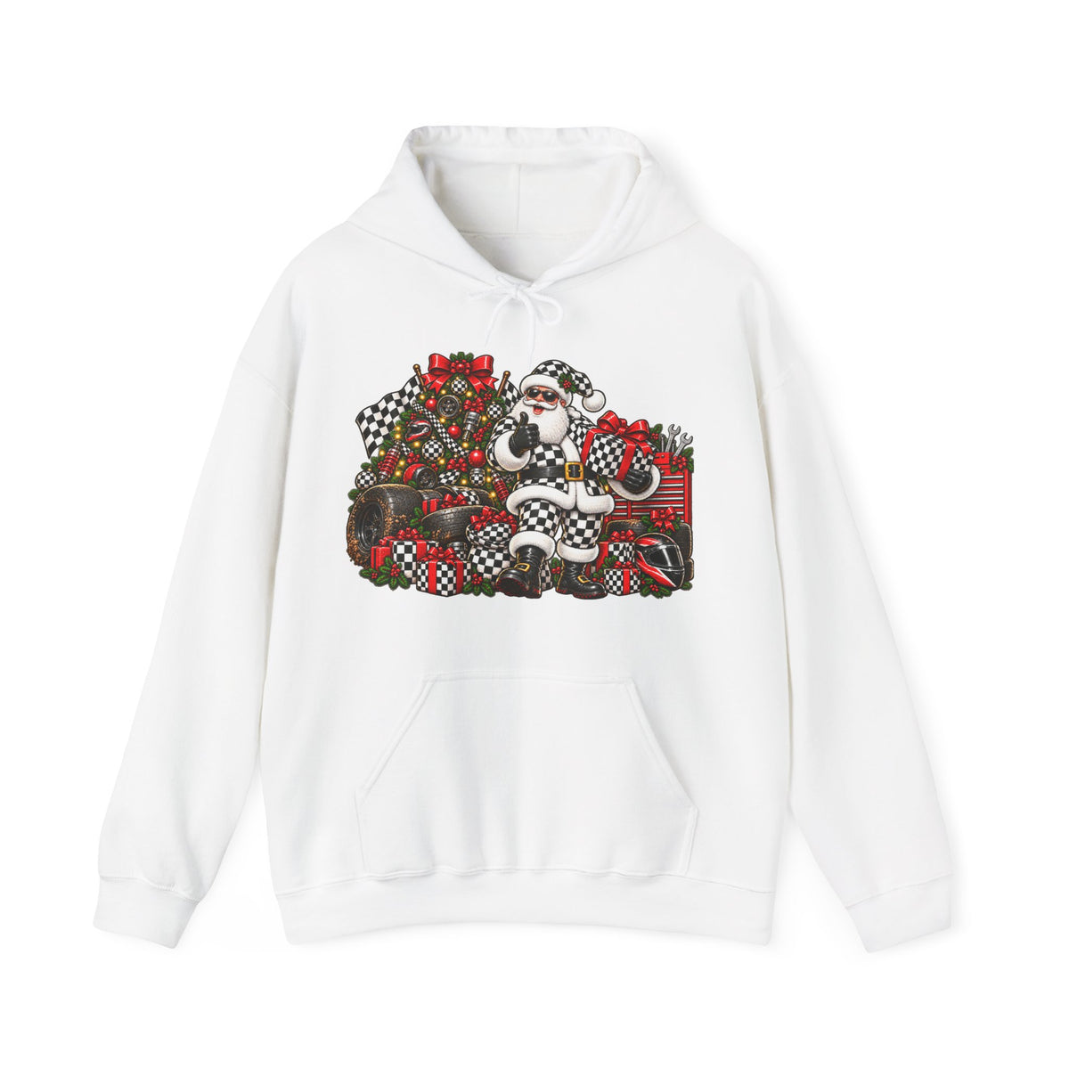 Santa Racemas Christmas Holiday Tree Hoodie