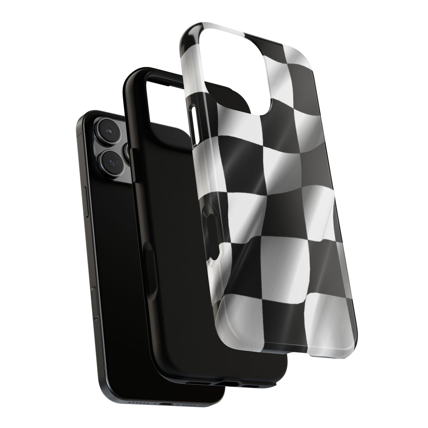Racing Phone Case, Checkered Flag Design, Tough Case