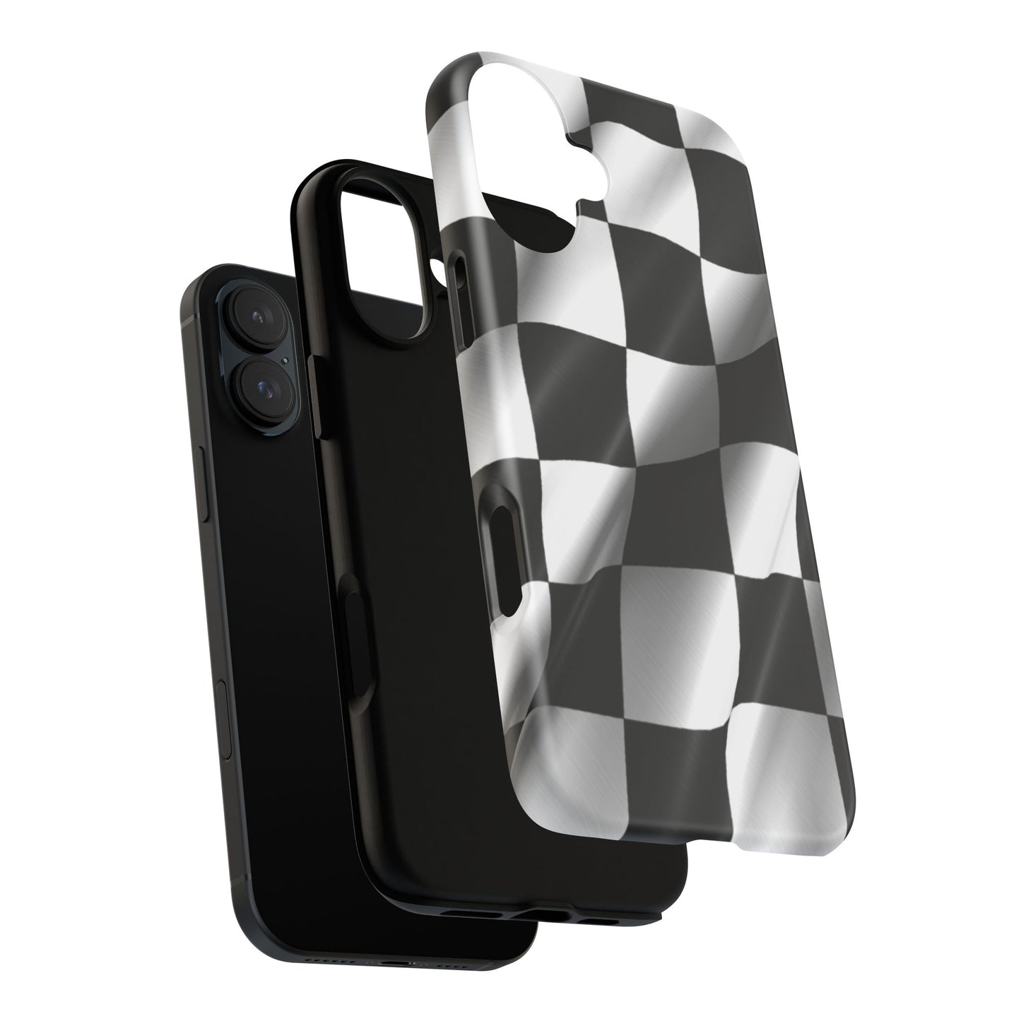 Racing Phone Case, Checkered Flag Design, Tough Case