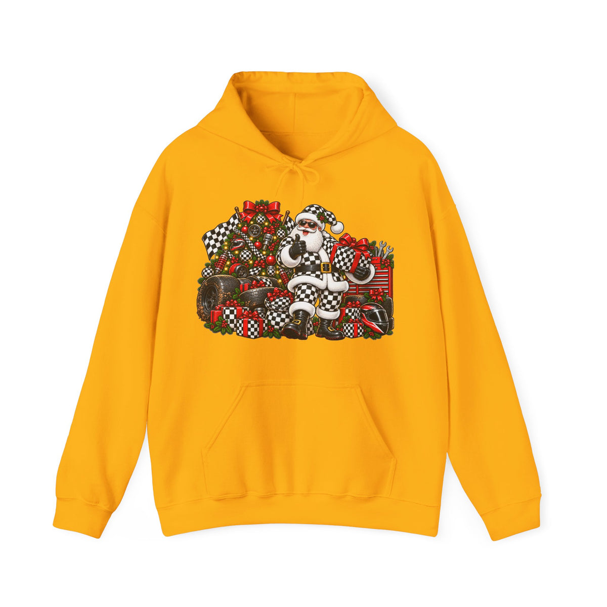 Santa Racemas Christmas Holiday Tree Hoodie