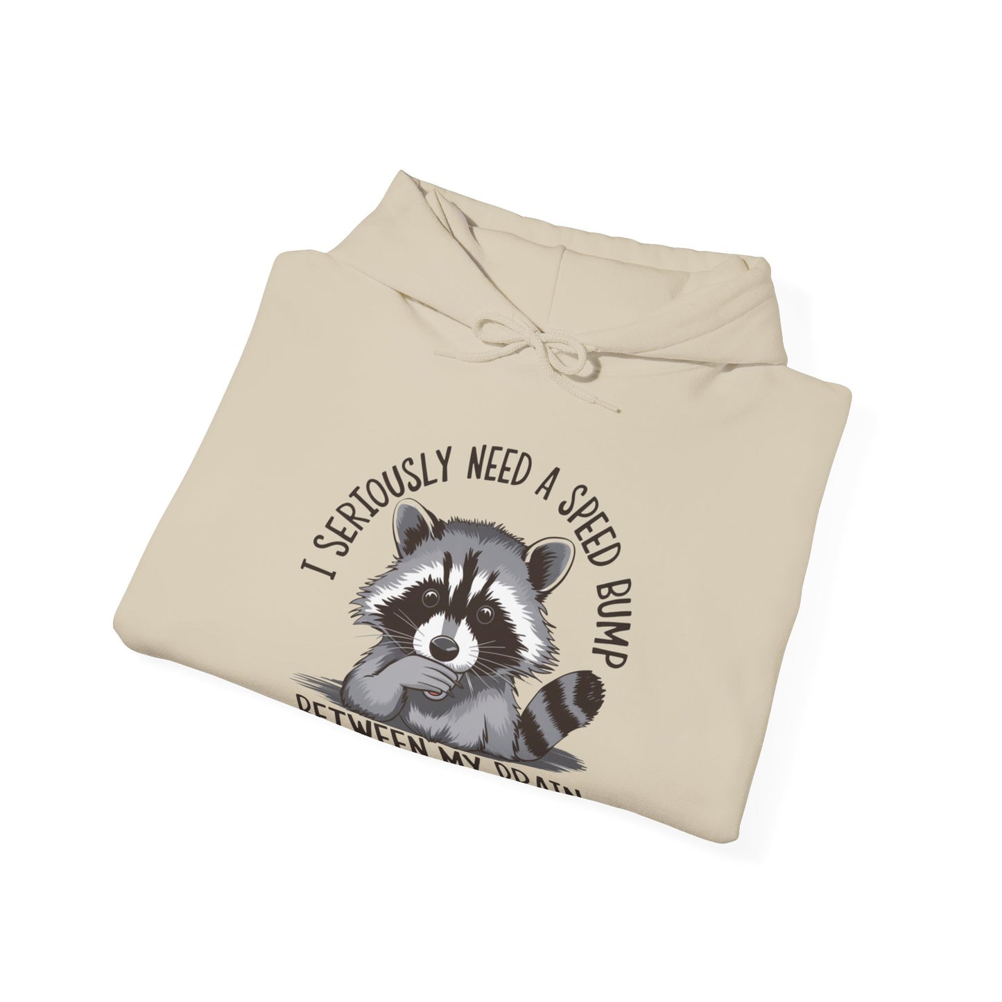 I Need A Speed Bump Sarcastic Raccoon Hooded Sweatshirt