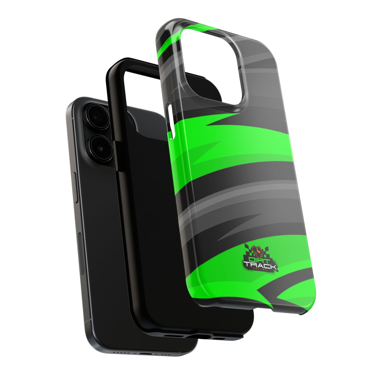 Racing Graphic Green/Black/Gray Tough Phone Cases