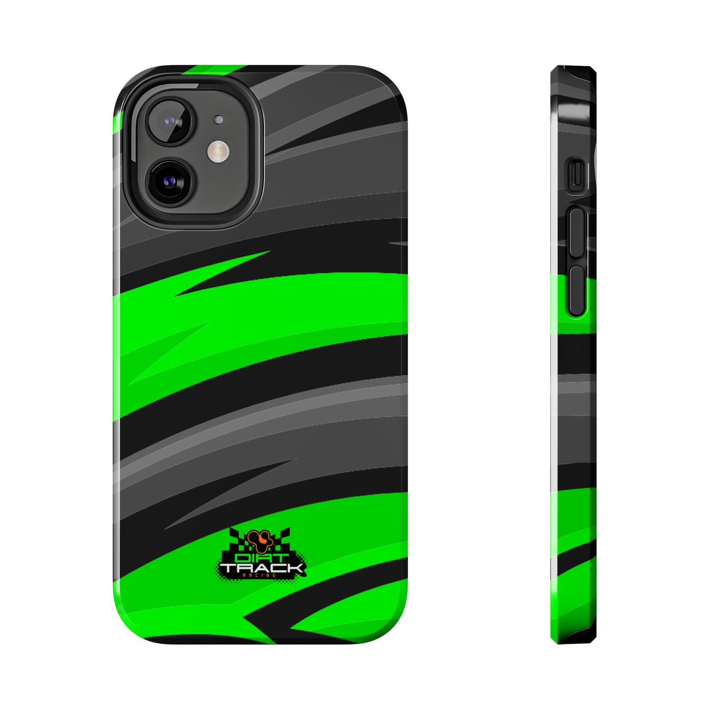 Racing Graphic Green/Black/Gray Tough Phone Cases
