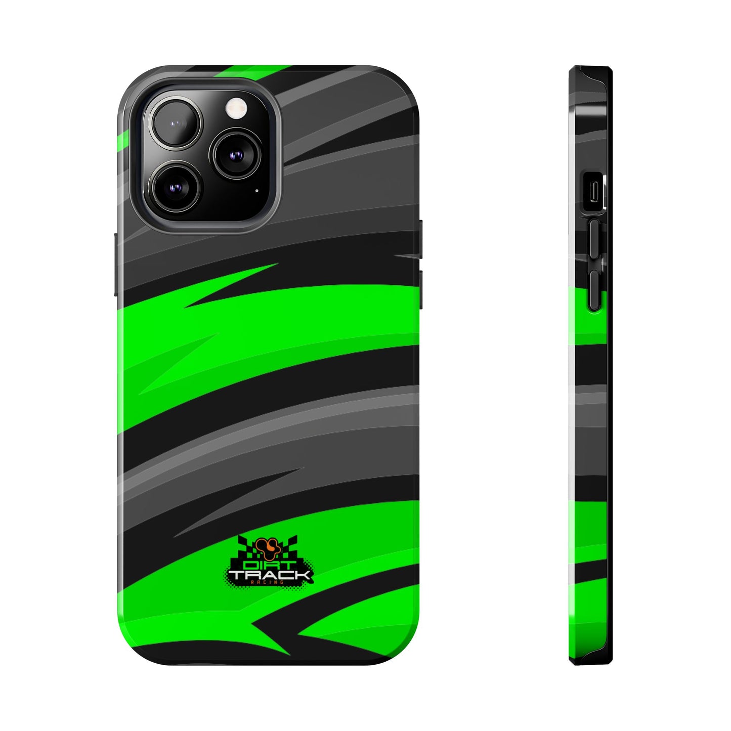 Racing Graphic Green/Black/Gray Tough Phone Cases