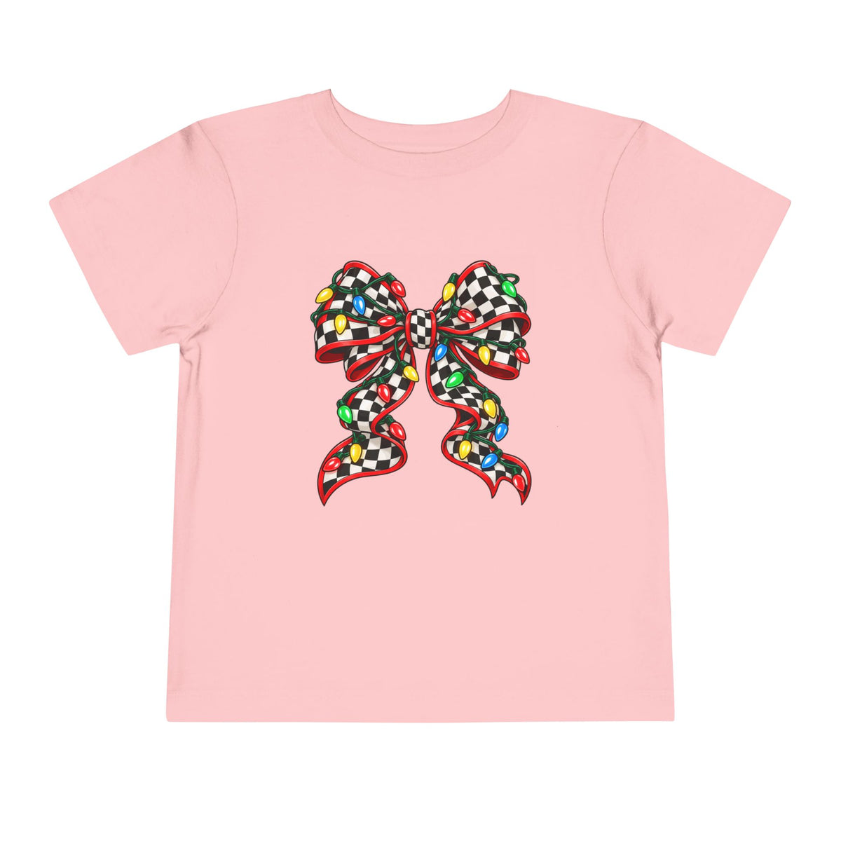 Festive Racing Christmas Bow Toddler Short Sleeve Tee