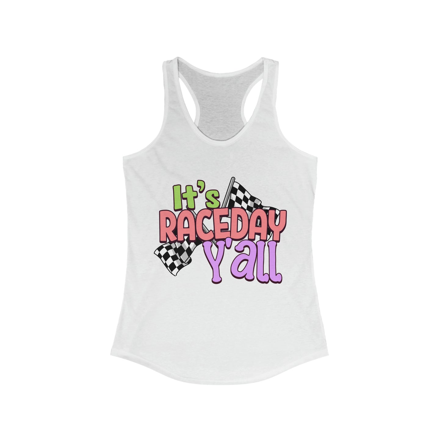 It's Raceday Y'all Checker Flags Tank Top