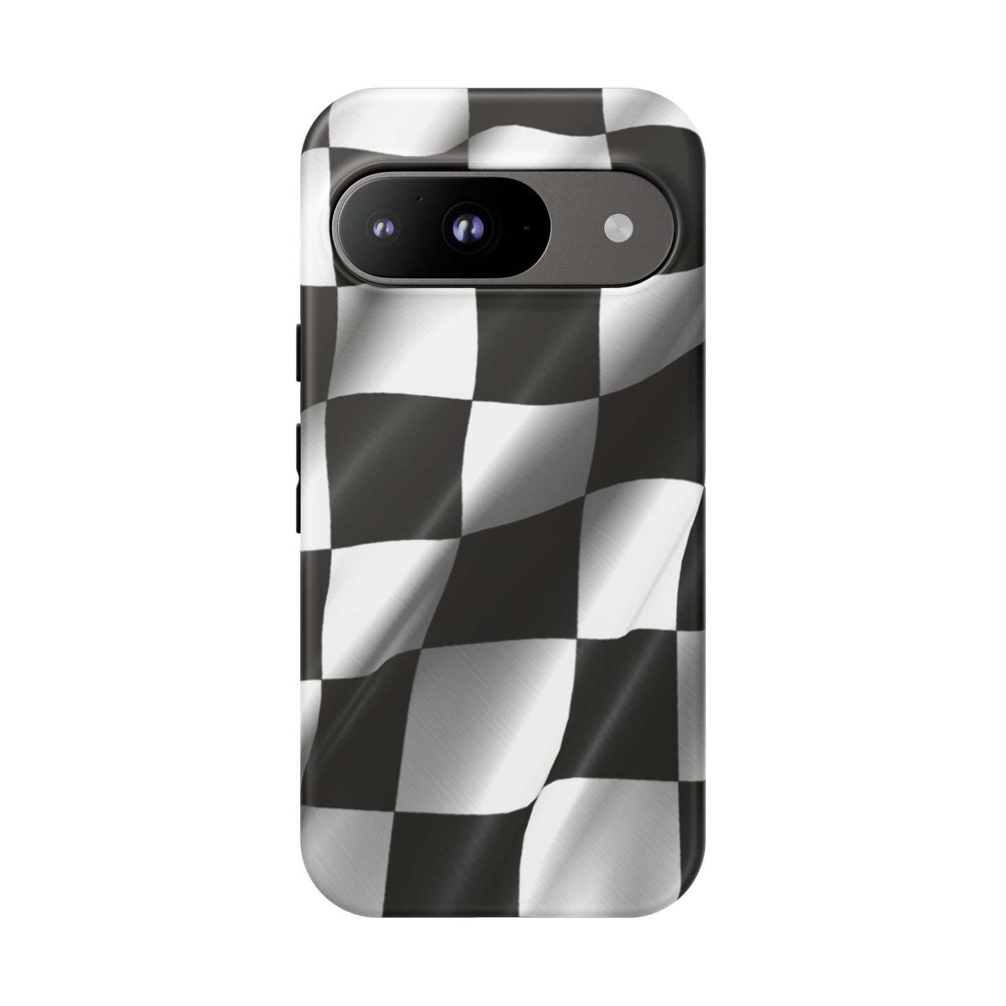 Racing Phone Case, Checkered Flag Design, Tough Case