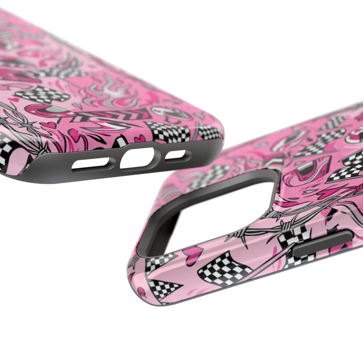Pink Racing Helmets Magnetic Phone Case