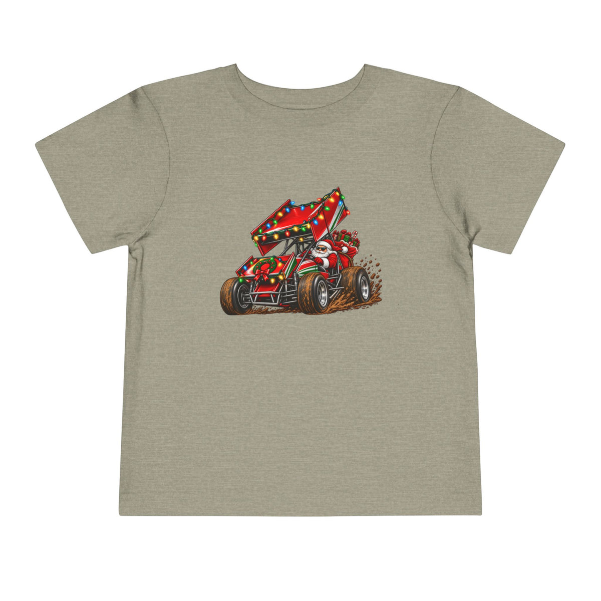Christmas Racing – Santa Sprint Race Car Design Toddler Short Sleeve Tee