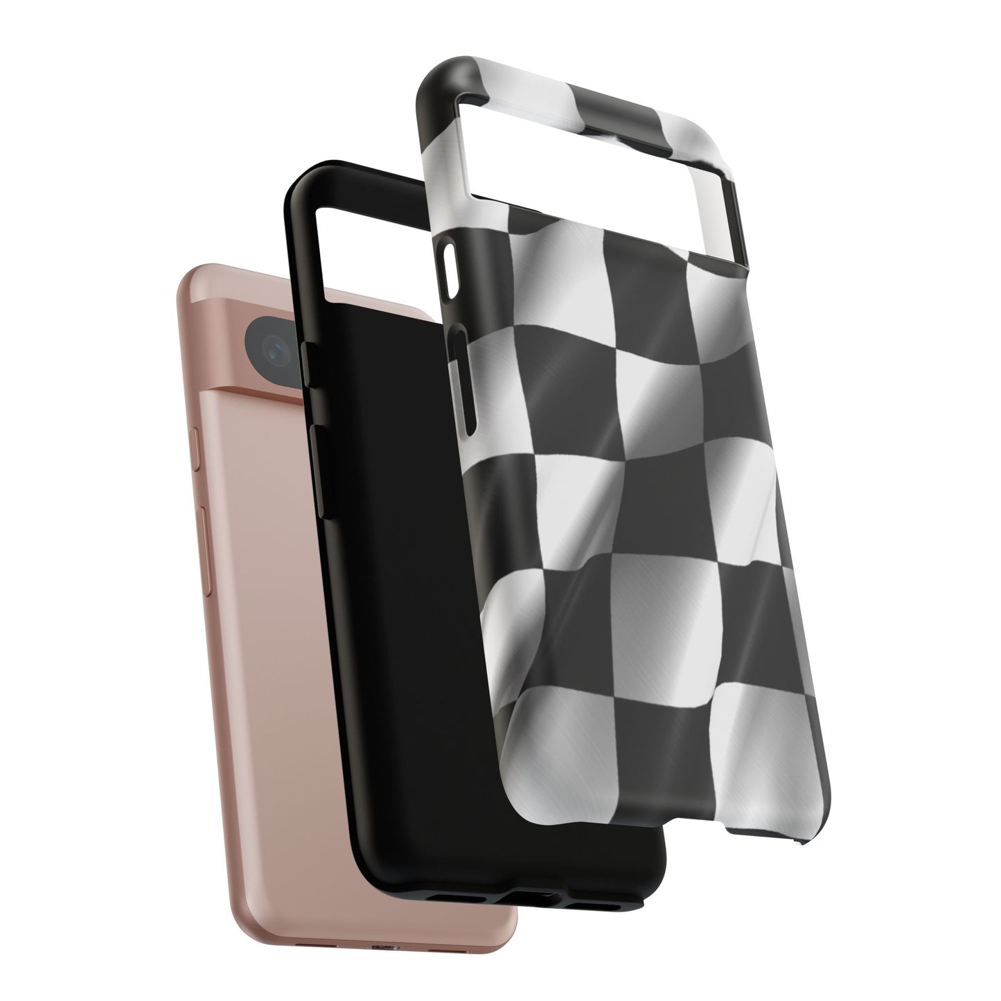 Racing Phone Case, Checkered Flag Design, Tough Case
