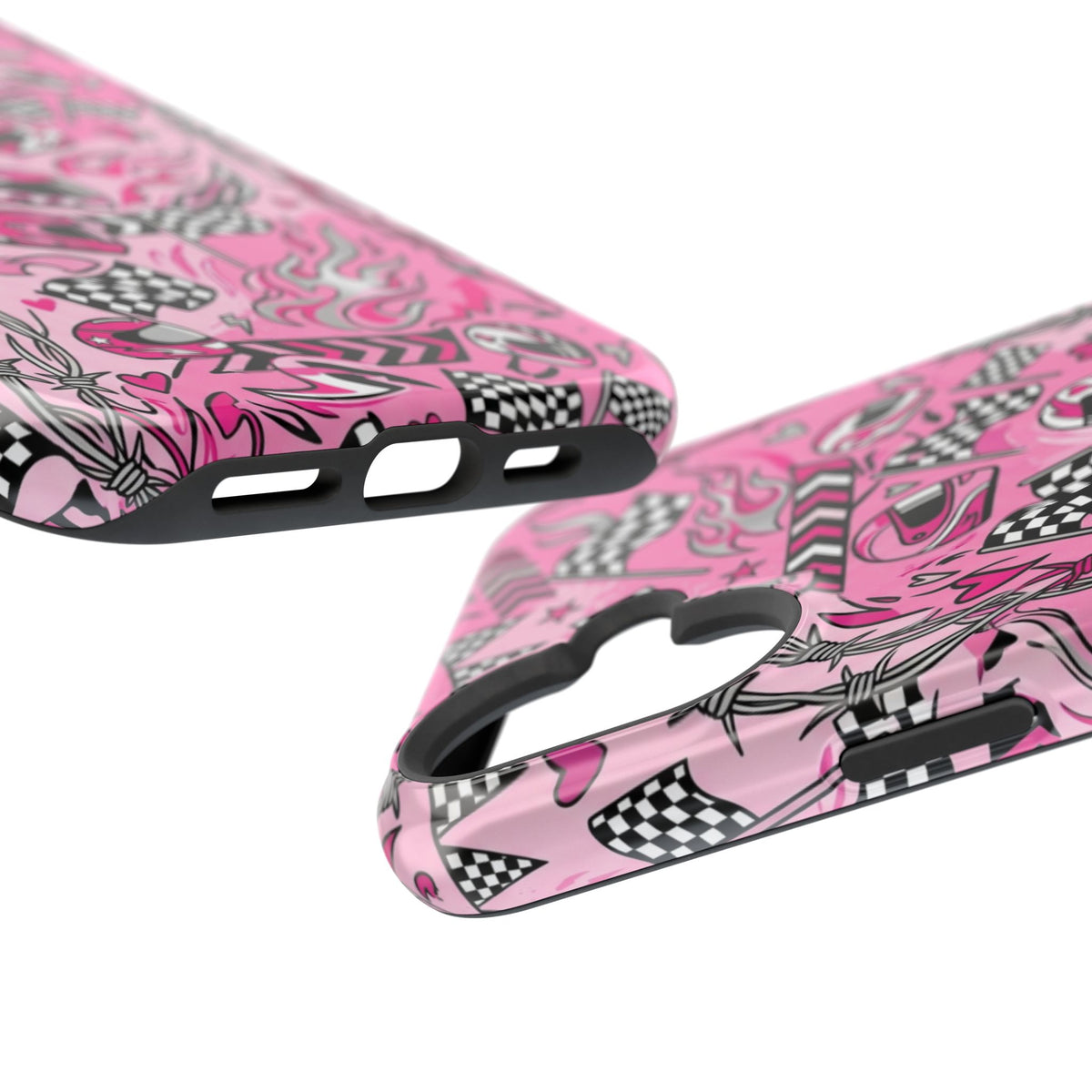 Pink Racing Helmets Magnetic Phone Case