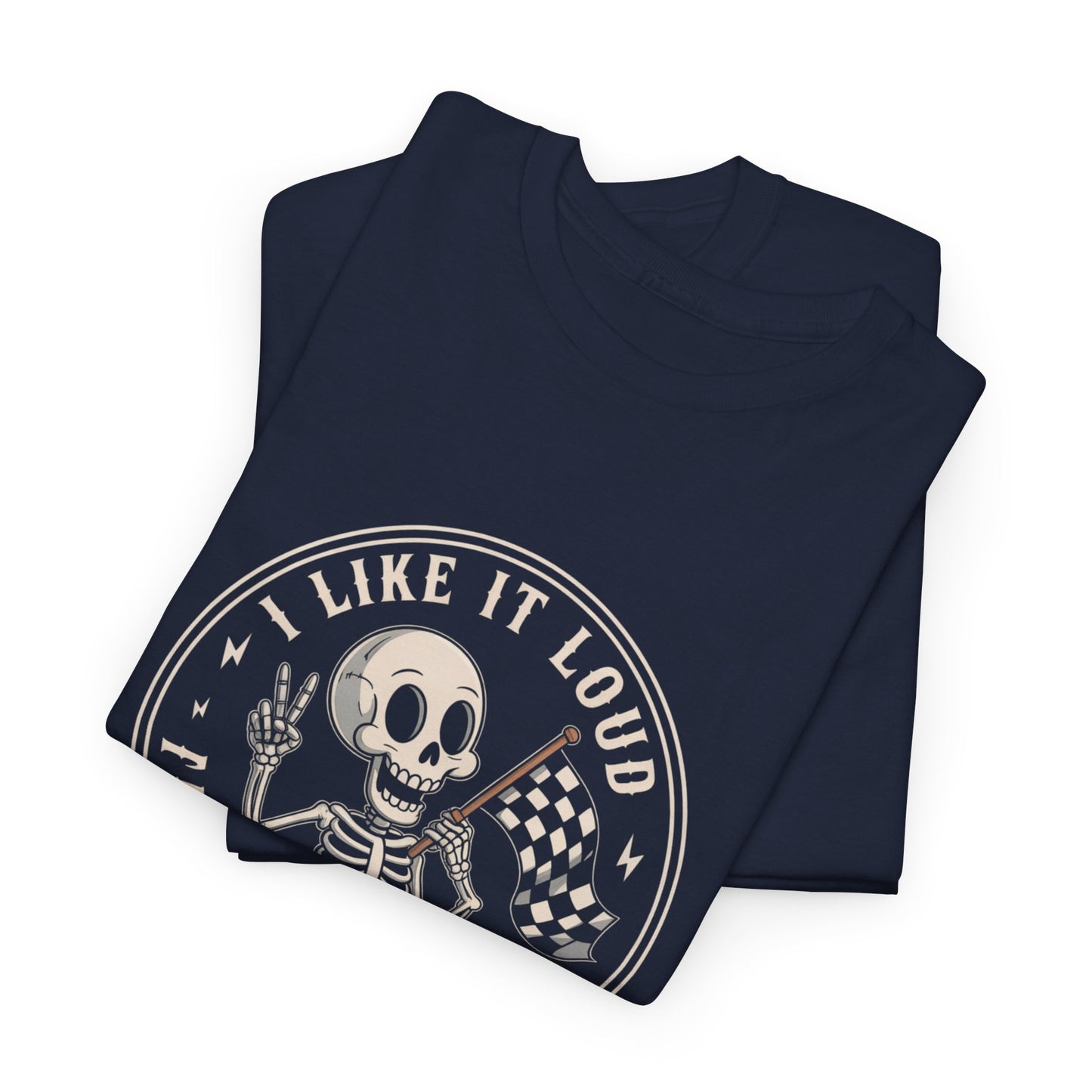Loud and Proud Skeleton Tee - Dirt Track Racing T-Shirt
