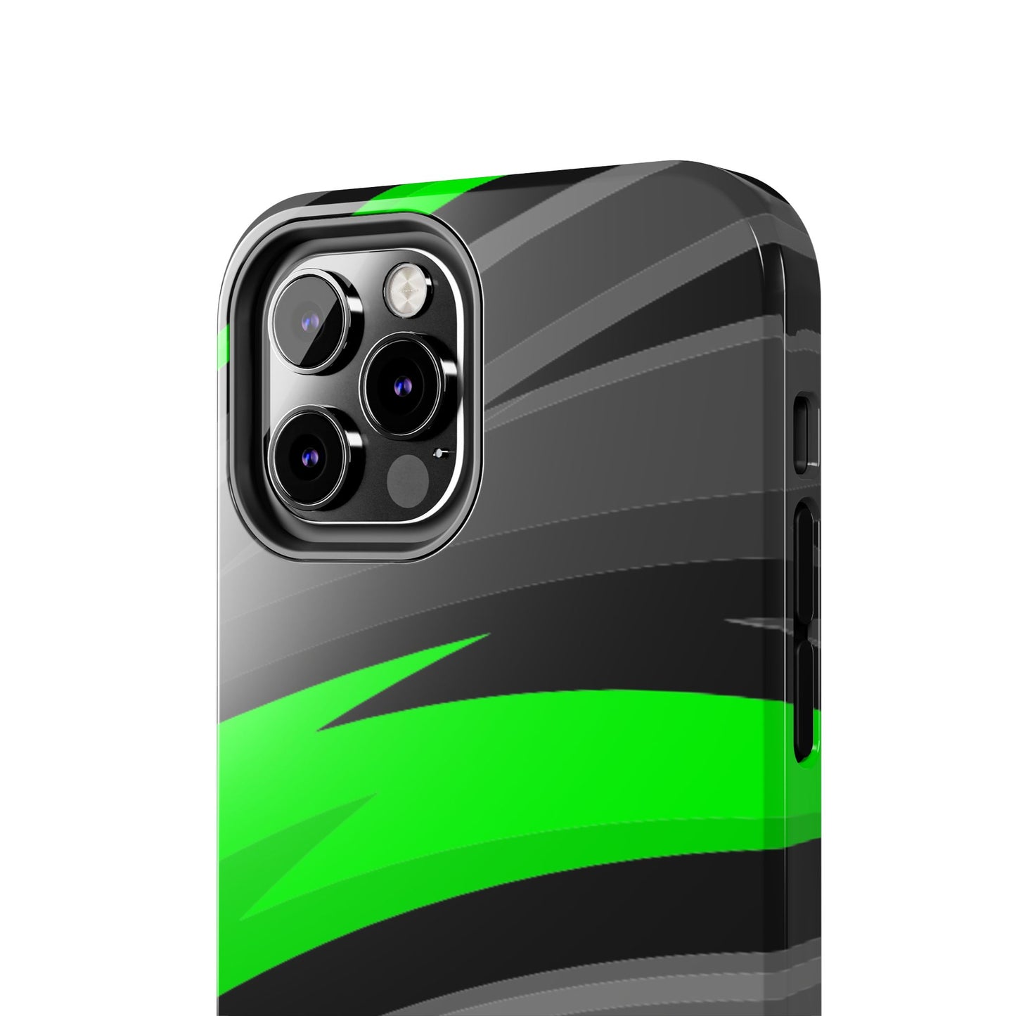 Racing Graphic Green/Black/Gray Tough Phone Cases