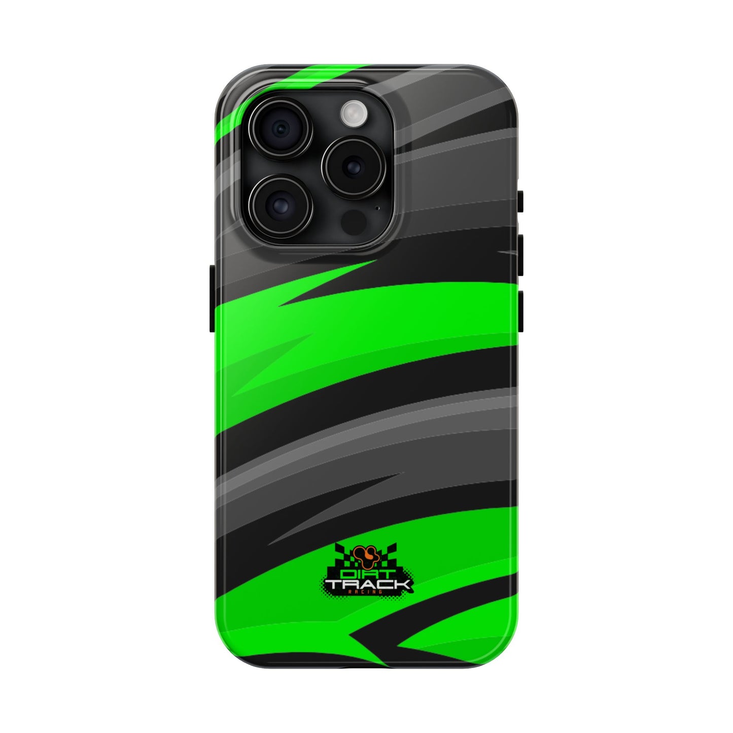 Racing Graphic Green/Black/Gray Tough Phone Cases