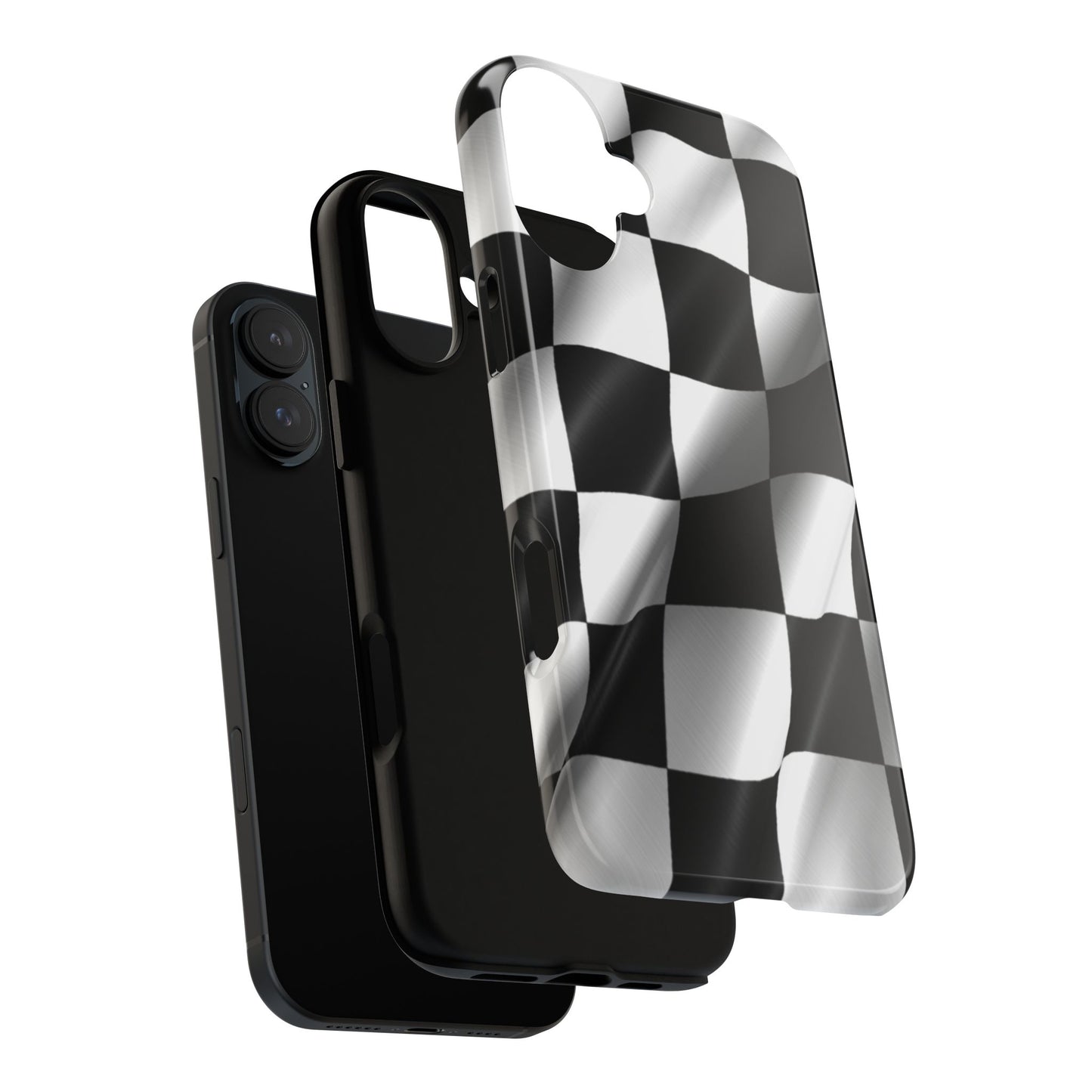 Racing Phone Case, Checkered Flag Design, Tough Case