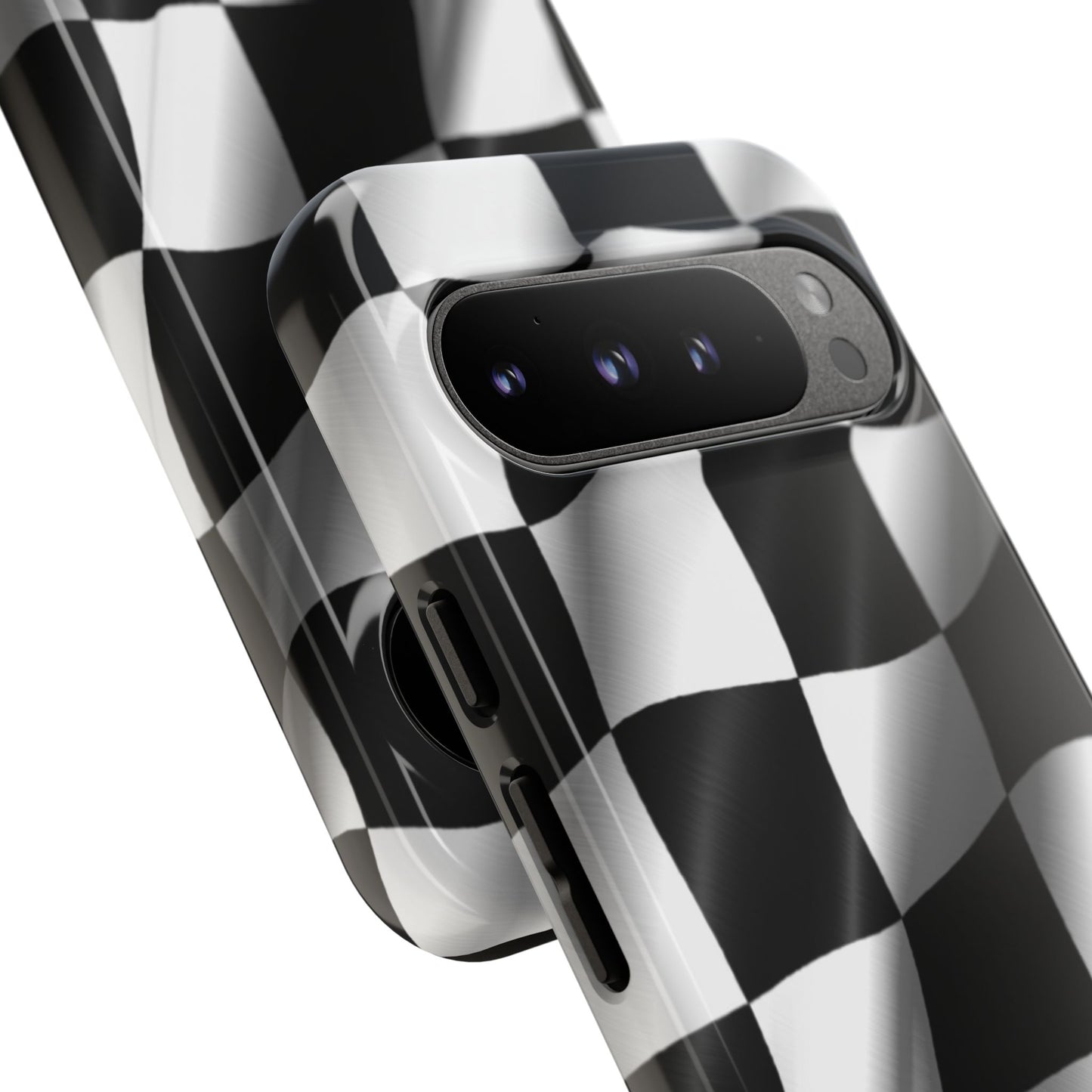 Racing Phone Case, Checkered Flag Design, Tough Case