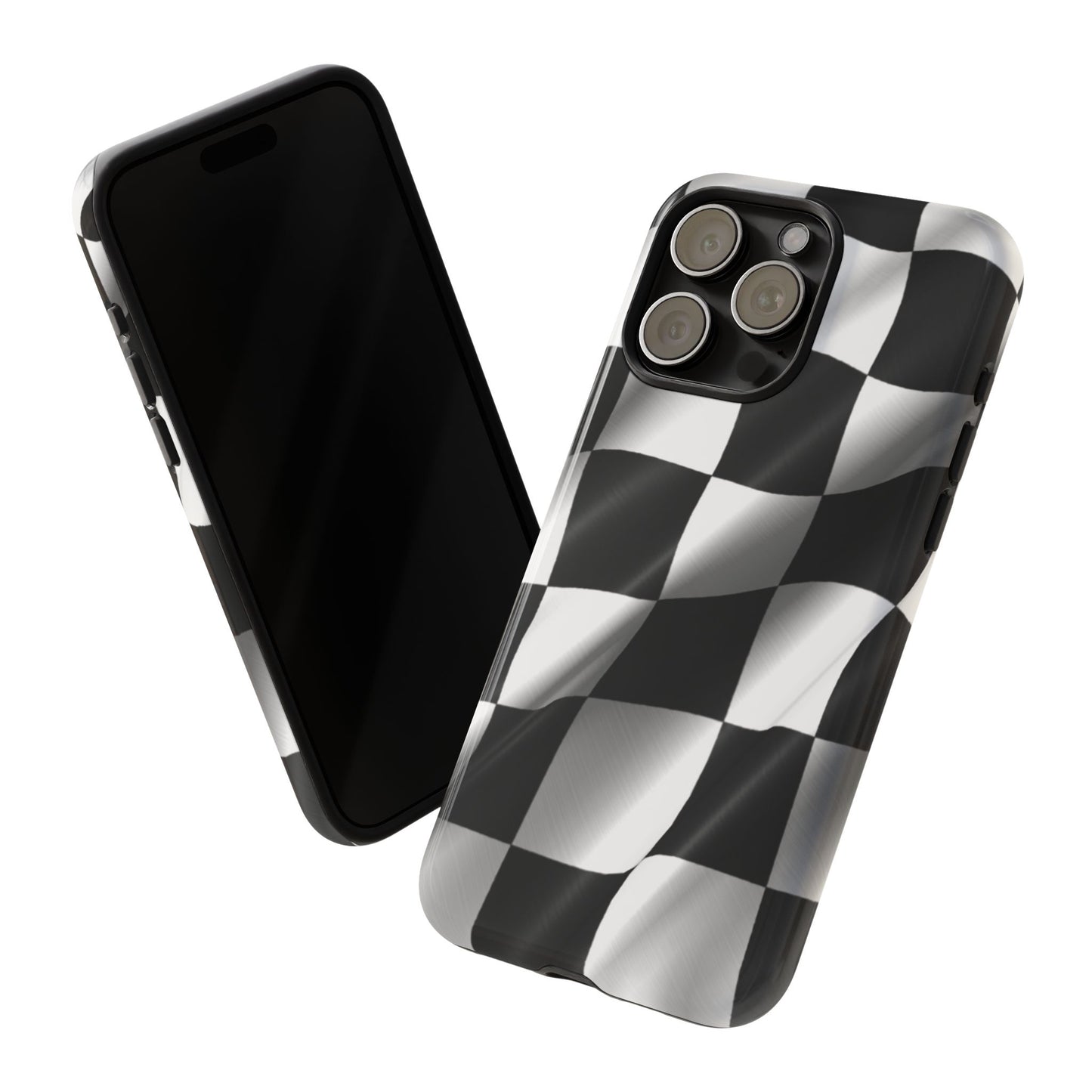 Racing Phone Case, Checkered Flag Design, Tough Case