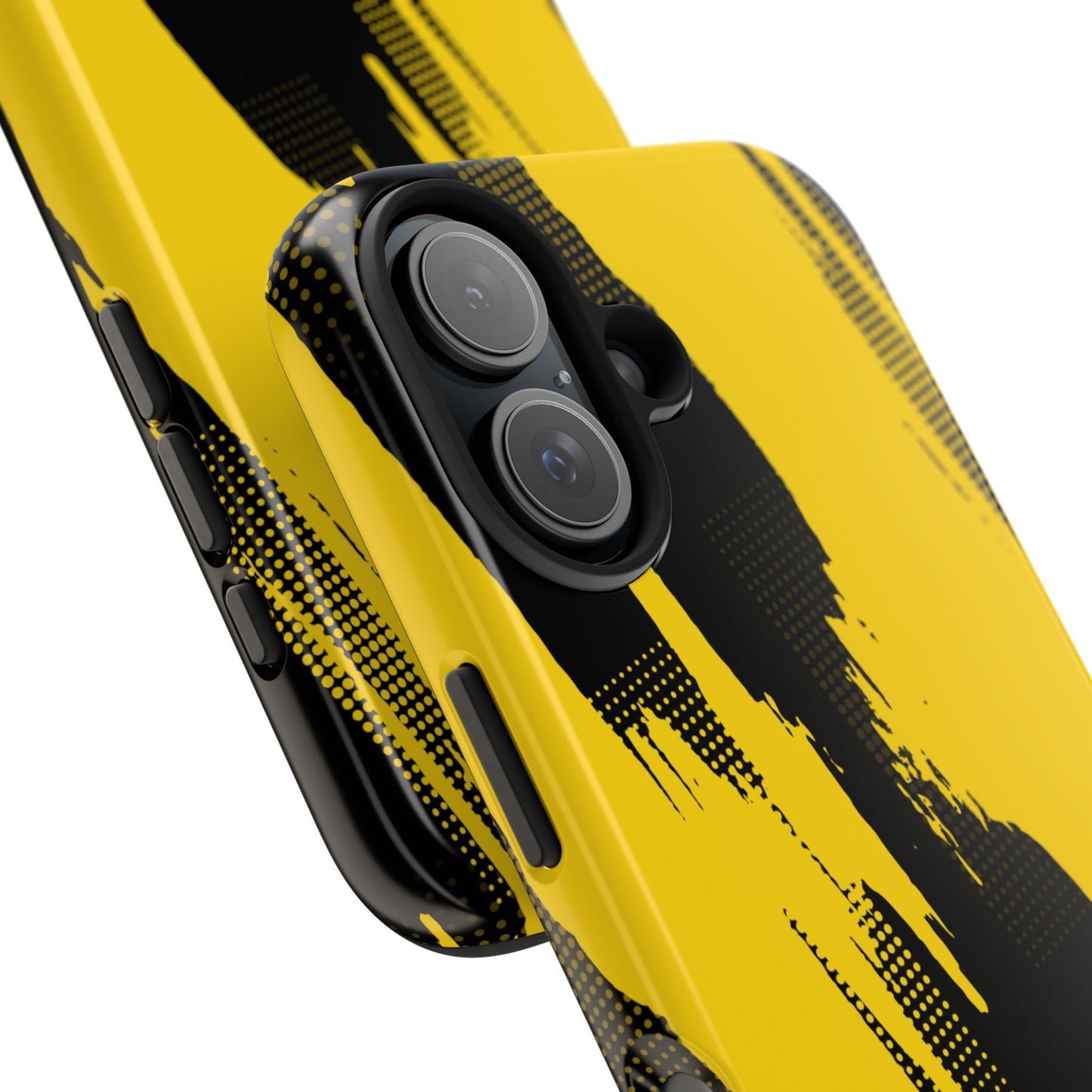 Racing Graphic Yellow Black Tough Phone Cases