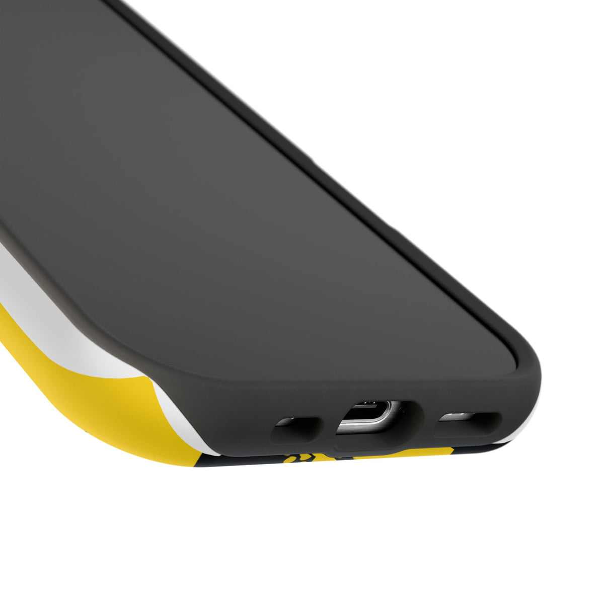 Yellow Black Abstract Brushstroke Magnetic Phone Case