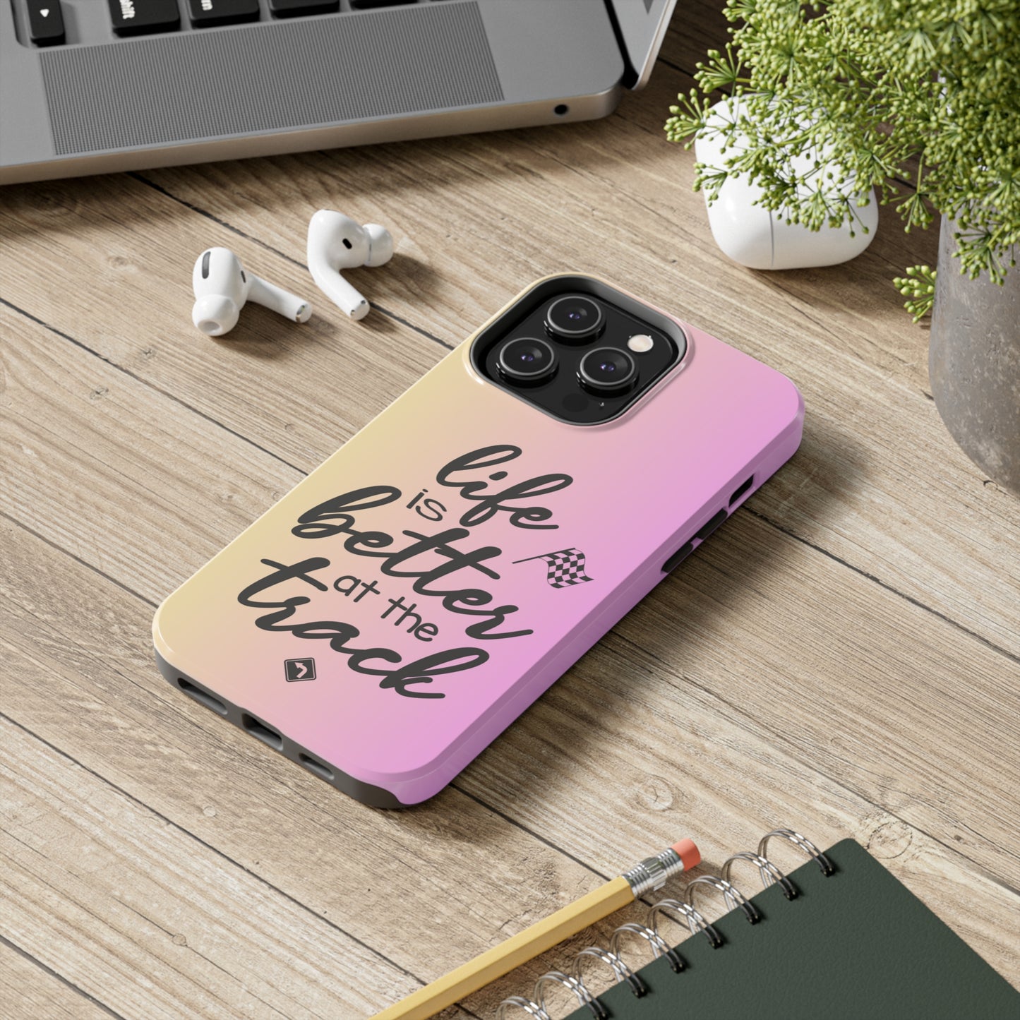 Life Is Better At The Racetrack Two-Tone Tough Phone Cases