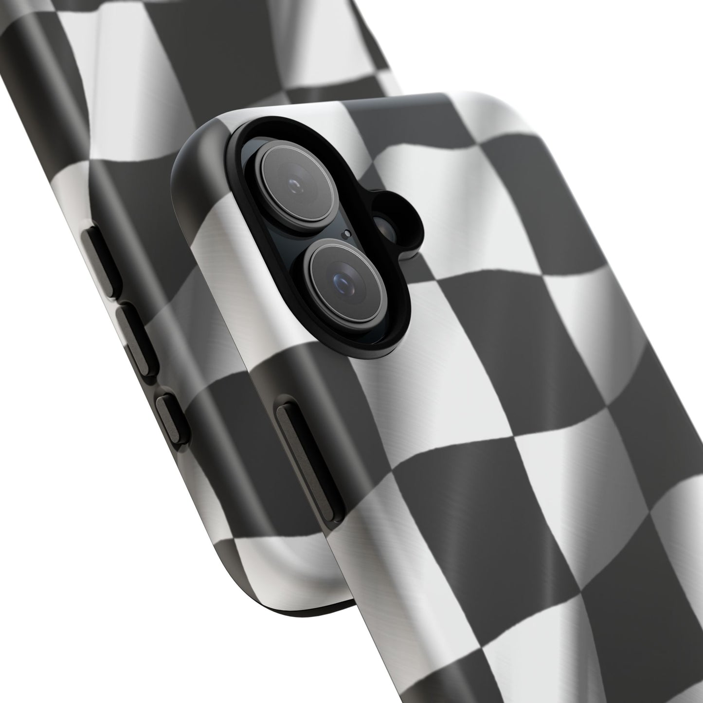 Racing Phone Case, Checkered Flag Design, Tough Case