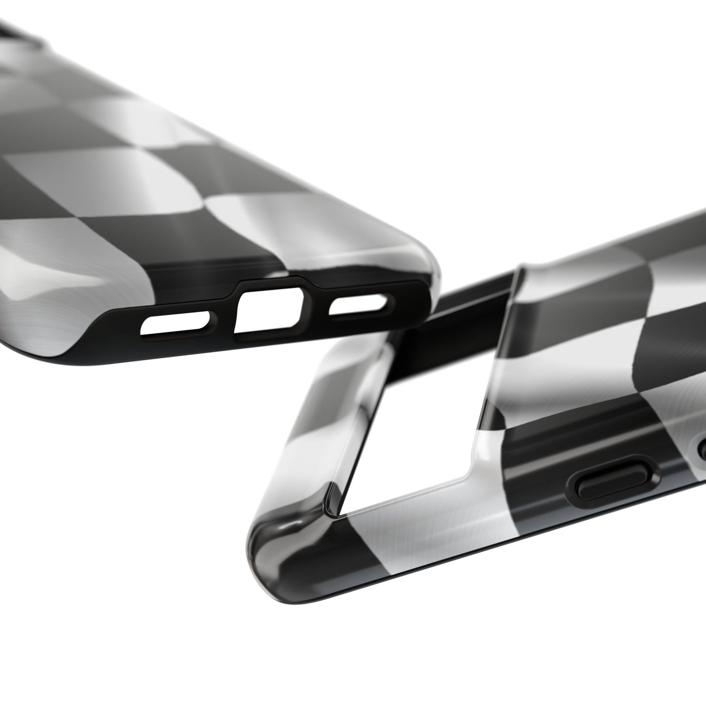 Racing Phone Case, Checkered Flag Design, Tough Case