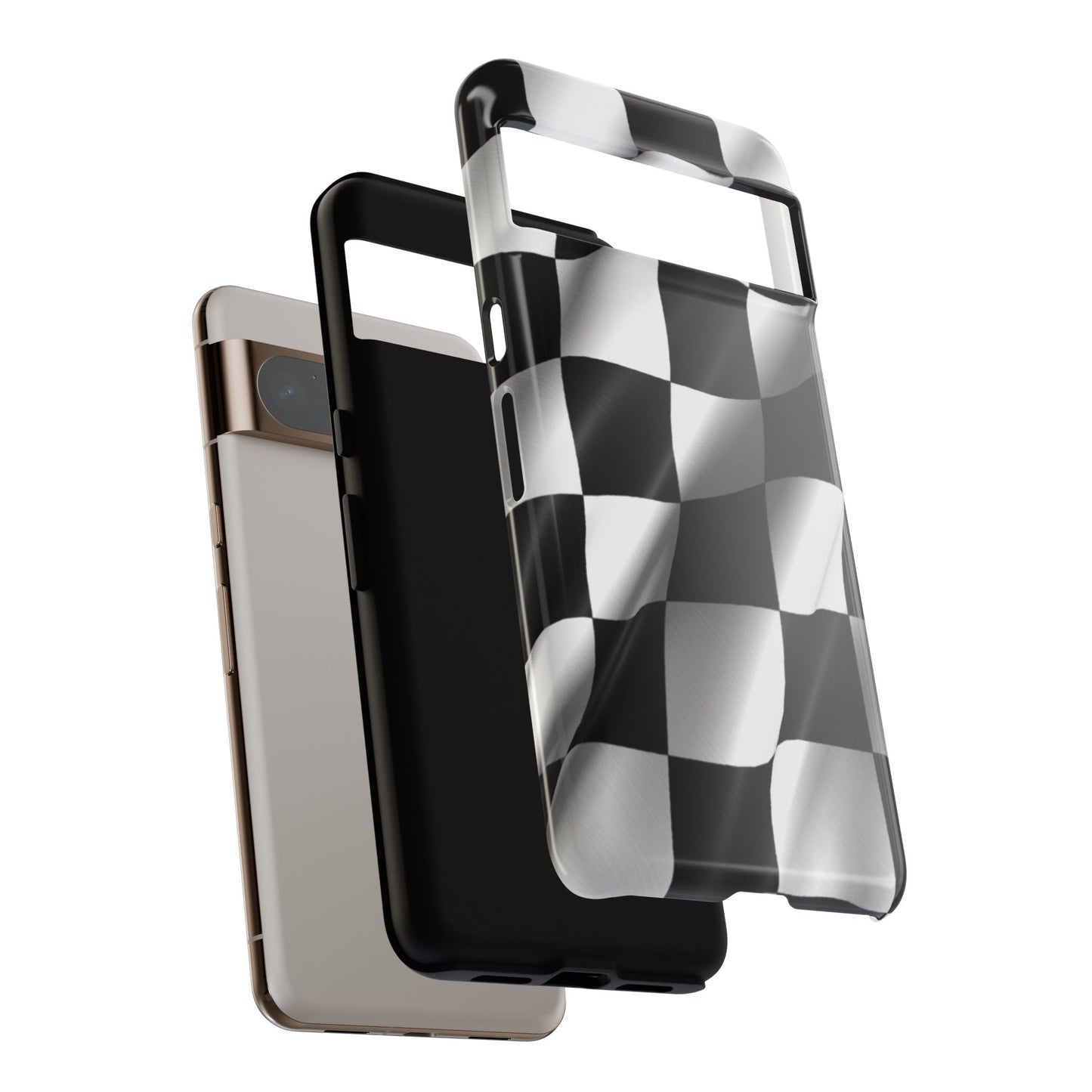 Racing Phone Case, Checkered Flag Design, Tough Case