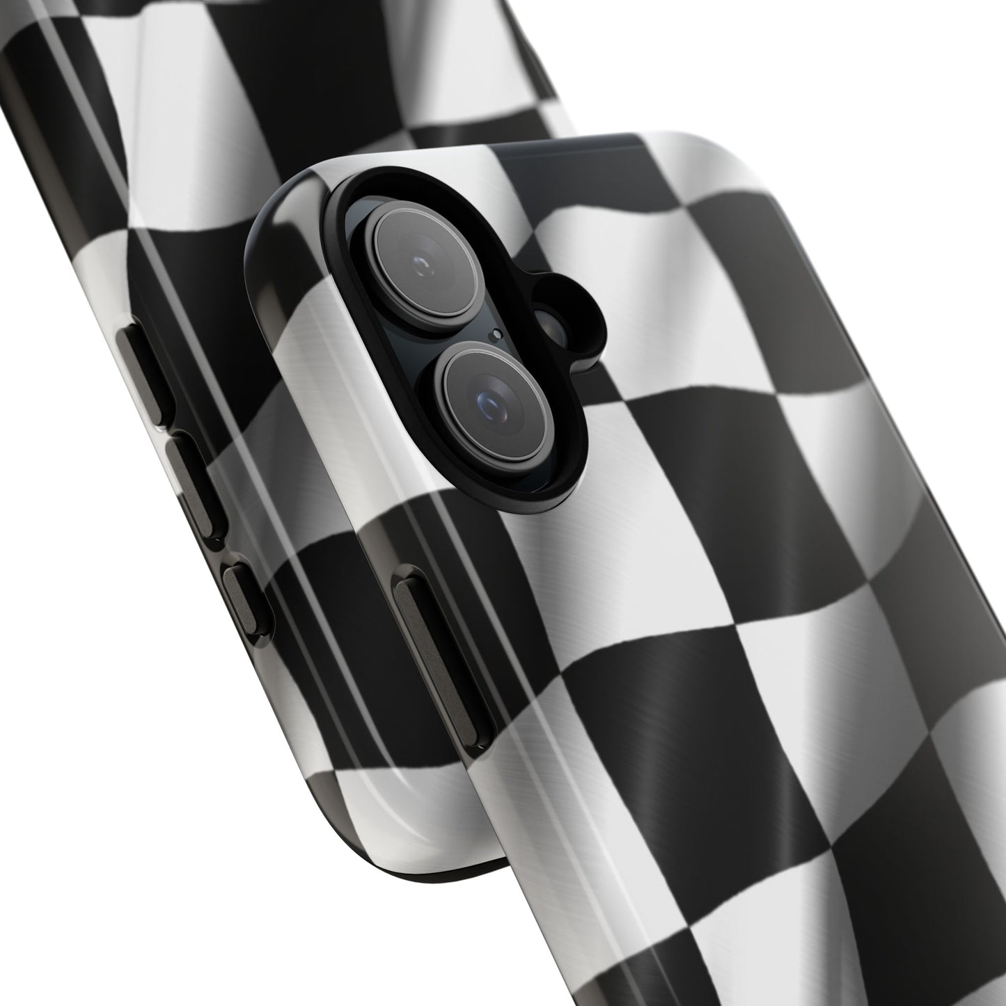 Racing Phone Case, Checkered Flag Design, Tough Case
